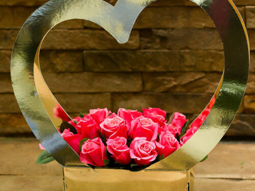 Pink Rose Heart